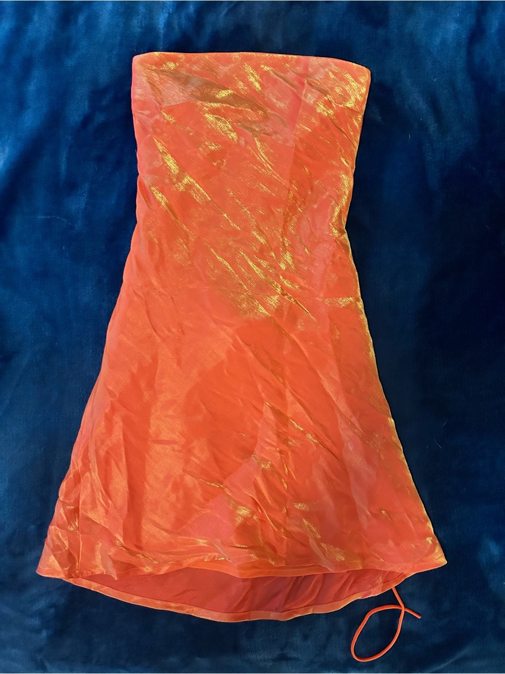 White Fox Boutique “Crazy For You” Strapless Orange Dress
